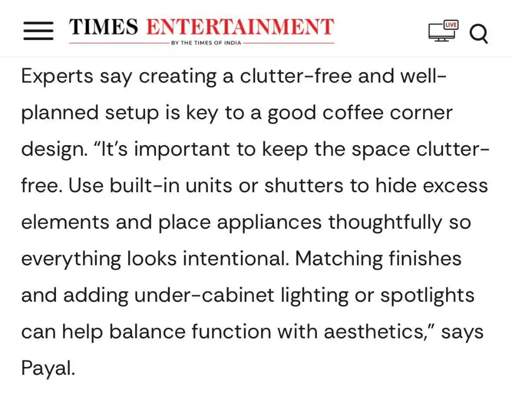 Times Entertainment - Clutter-Free Space Planning
